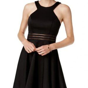 City Studio Black Sleeveless Halter Dress